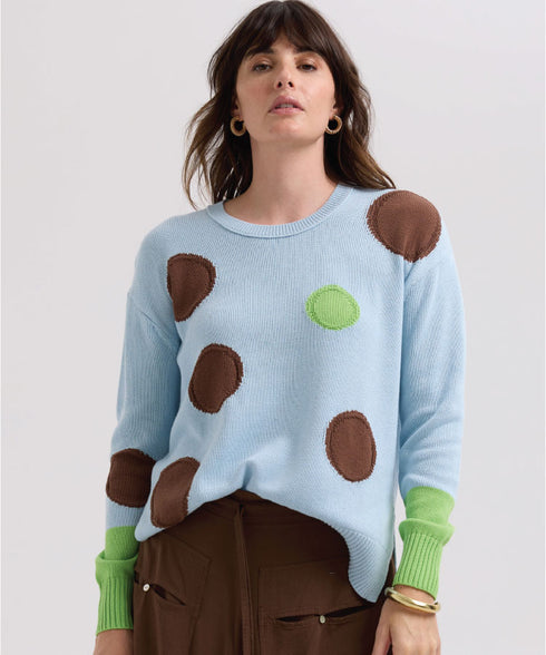 LD+C Spots Intarisa Jumper LC7770 - Sky