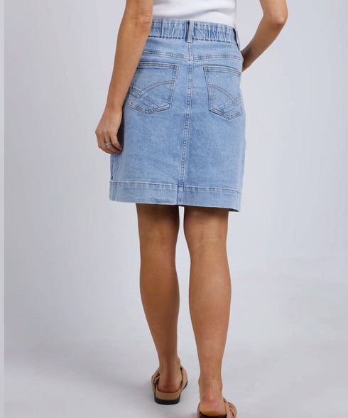 Elm Atlas Denim Skirt - Blue