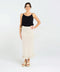 Black Stone Carine Frill Hem Linen Skirt - Summer Sand