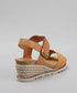 Le Sansa Evitia Wedge Sandal - Tan