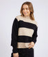 Foxwood Canterbury Knit - Tan and Black Stripe