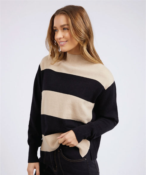 Foxwood Canterbury Knit - Tan and Black Stripe