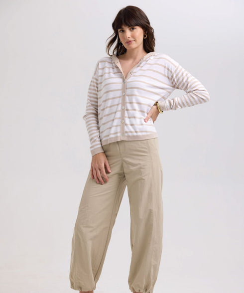 LD+C Multi Stripe Hoodie LC7776 - Taupe