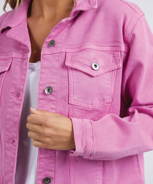 Elm Tilly Denim Jacket - Dark Pink