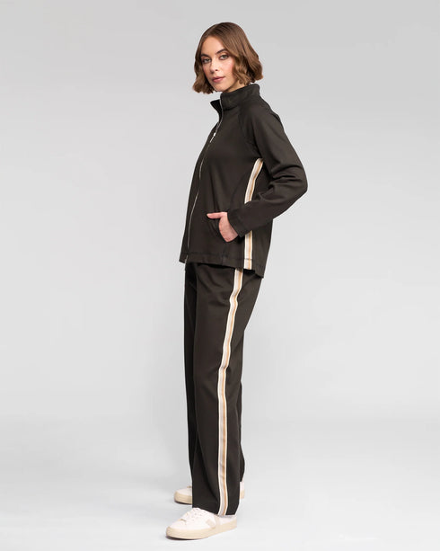 Vassalli Weekend Zip Front Leasure Jacket - Dark Hunter