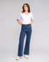 Vassalli Wide Leg Full Length Peace Jean (5015) - Indigo