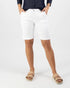Vassalli Denim Slim Leg above the knee Shorts - White