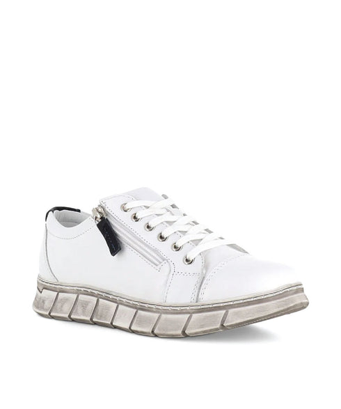Cabello Unison Sneaker (laces with zip) - White