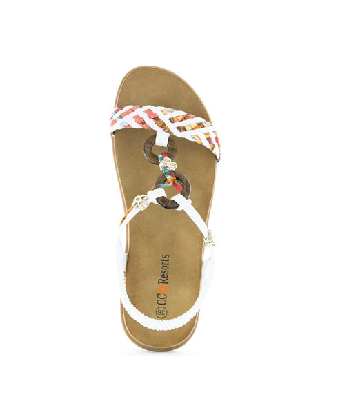 CC Resorts Xtra Sandal - White Multi
