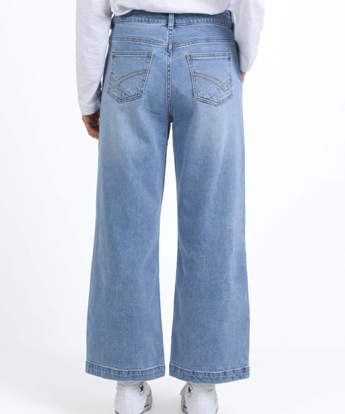 Elm Izzy Wide Leg Jeans Vintage Blue