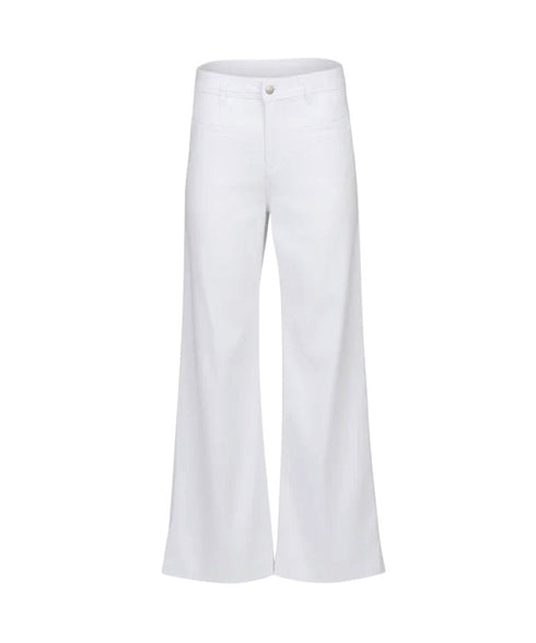Vassalli Wide Leg Full Length Jeans - White