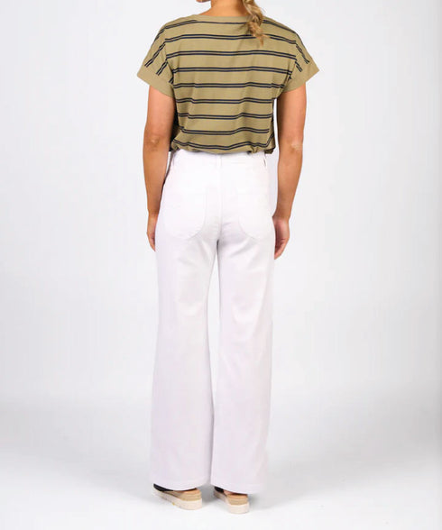 Vassalli Wide Leg Full Length Jeans - White