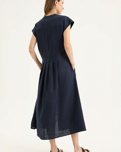 Yarra Trail Bodhi Dress - Navy