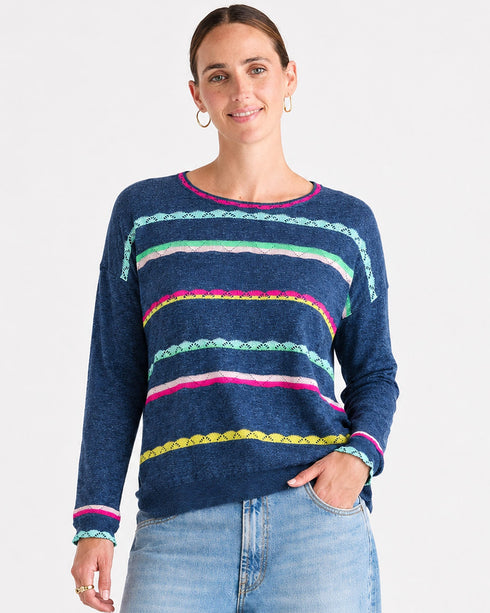 Zacket & Plover Lace Pop Cardi - Denim