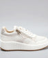 Mintiz Dina Zip and Lace Sneaker - Cream/ Beige