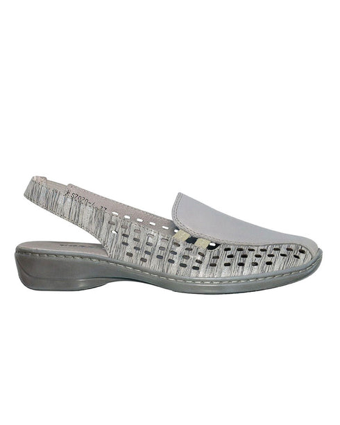 Cassini Mot Sling Back Sandal Vapor Metal Pond