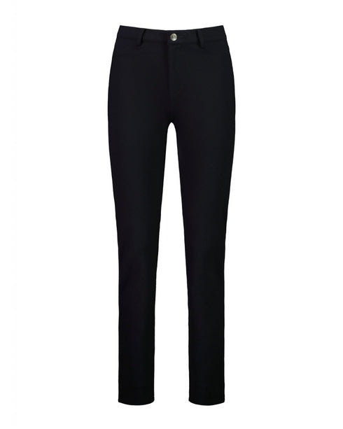 Vassalli Skinny Leg Full Length Printed Ponti Pant with Fly - Vertex 5663