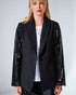 Duo Sequin Sleeve Blazer - Black