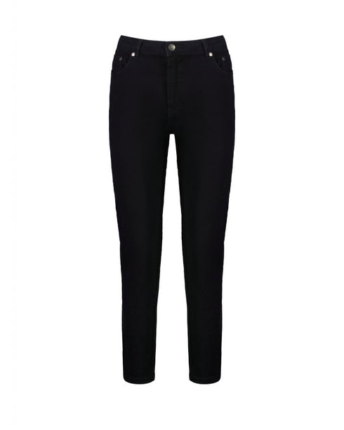 Skinny Leg Ankle Grazer Jean - Black Denim 5962 Vassalli