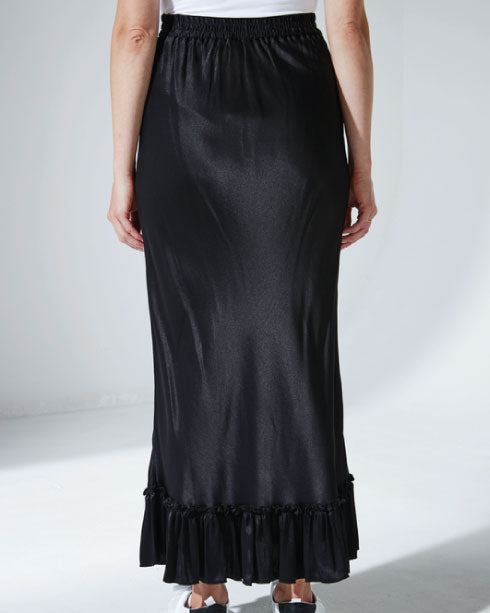 Duo Colmar Ruffle Hem Skirt - Black