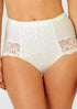 Sans Complexe Ariane Lace & Microfiber High Waist Brief - Ivory