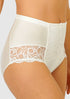 Sans Complexe Ariane Lace & Microfiber High Waist Brief - Ivory
