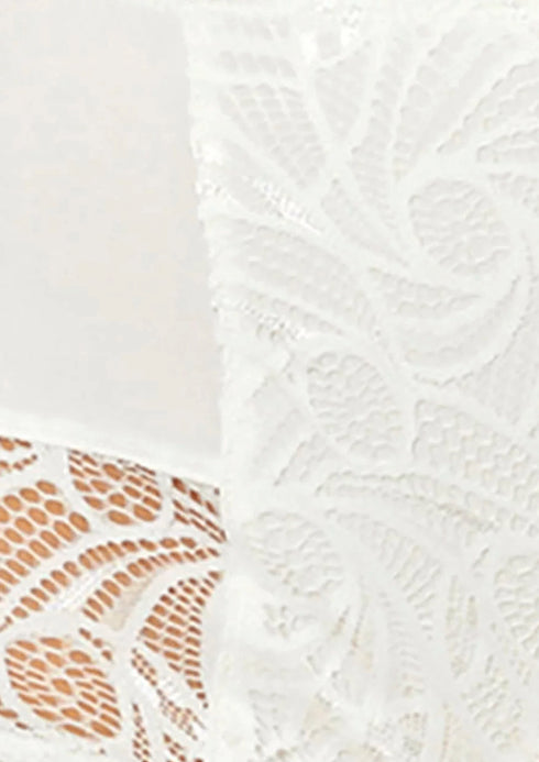 Sans Complexe Ariane Lace & Microfiber High Waist Brief - Ivory