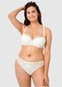 Sans Complexe Ariane Lace Brazilian Cut Brief - Ivory