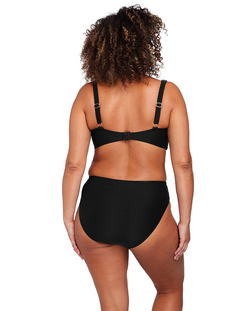 ArteSands Hues Monet Curve Fit Mid Rise Swim Pant Black