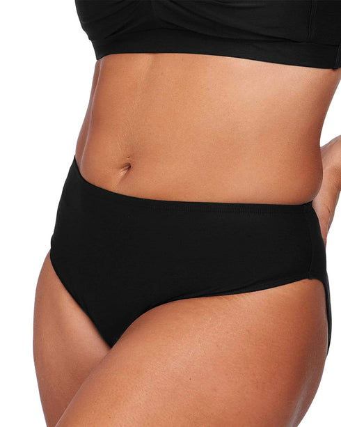 ArteSands Hues Monet Curve Fit Mid Rise Swim Pant Black
