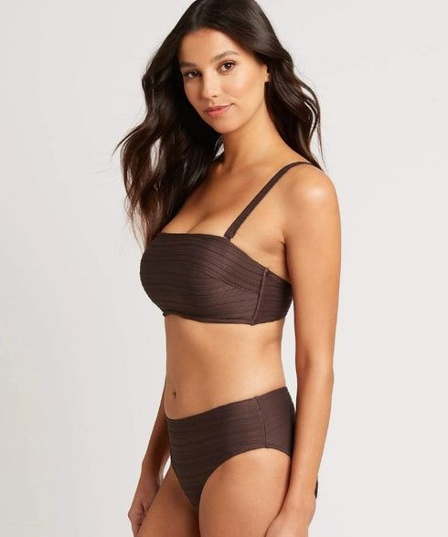Sea Level Casablanca Tube Bandeau Swim Top Espresso