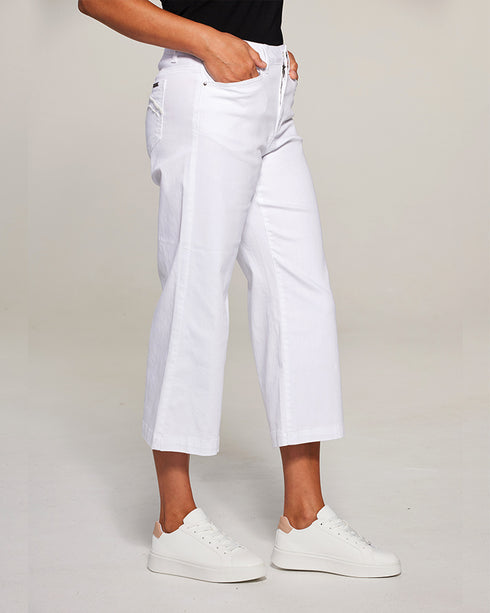 Newport Athena Wide Leg Jean - White