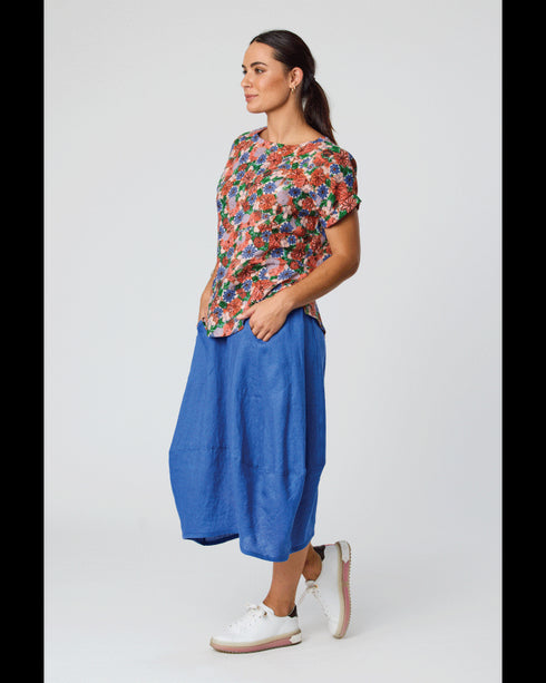 Black Stone Skirt- Riviera Blue