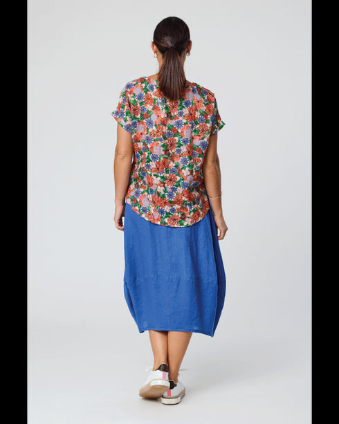 Black Stone Skirt- Riviera Blue