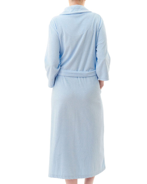 Givoni Mid Length Button Dressing Gown- Sky