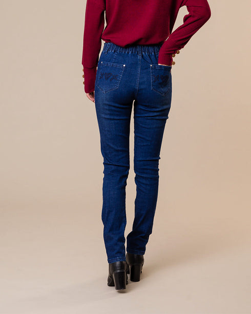 Classified Tie Front Jeans - Indigo (little destruction)