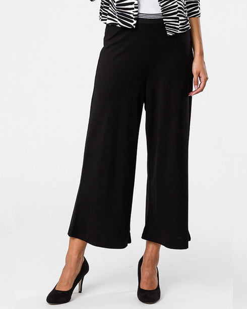 Democracy Donna Knit Palazzo 7/8 Pants - Black