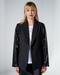 Duo Sequin Sleeve Blazer - Black