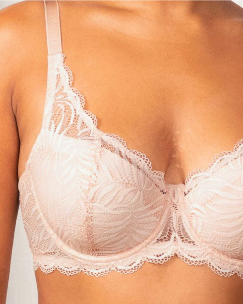 ANGEL LOVE by BREEZIES Irresistible Lace Modesty Bra NUDE A97241