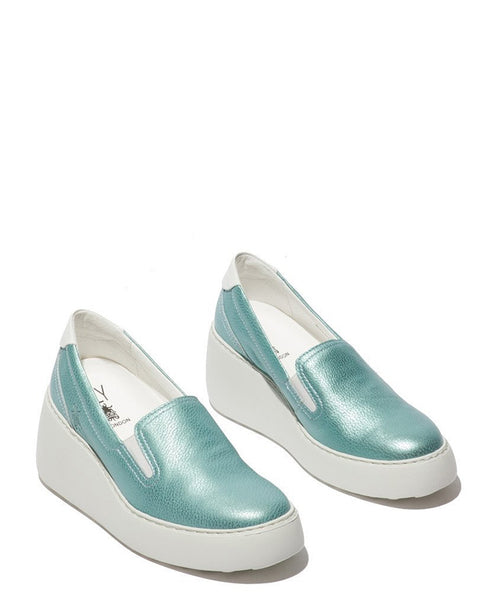 Fly London Lamar Wedge Shoe - Azurre