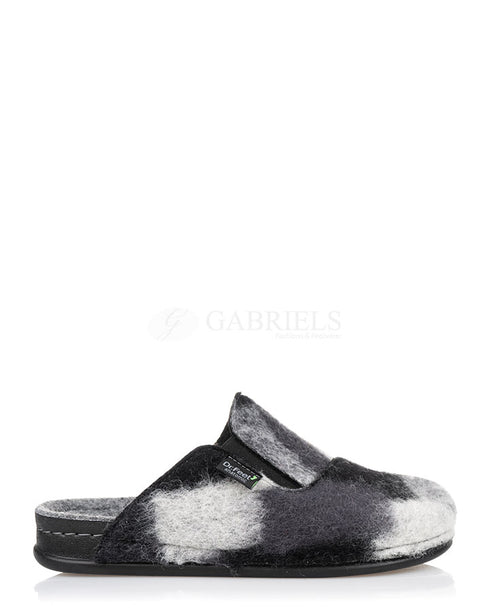 Harriet Dr Feet Felt Wool Slipper Black Multi