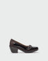 Fly London Wasb Pump Shoe - Black Luxor