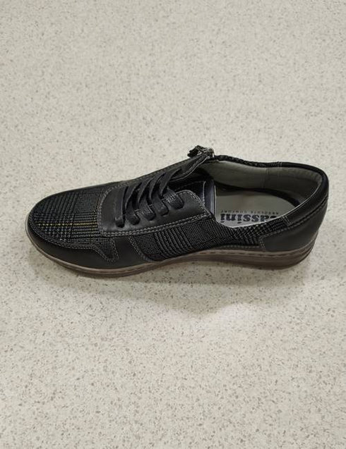 Mac Zip Lace Up Shoe Black Multi