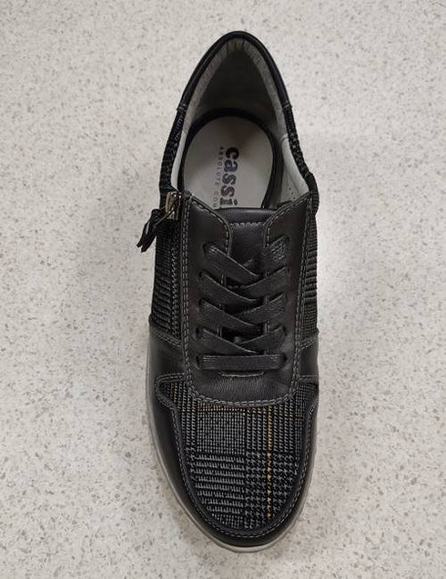 Mac Zip Lace Up Shoe Black Multi