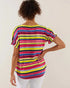 Yarra Trail Arcadia Stripe Tee- Magenta