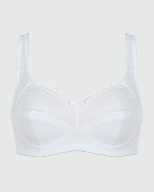 Naturana Pocketed Mastectomy Bra w Cotton Lining - Ecru