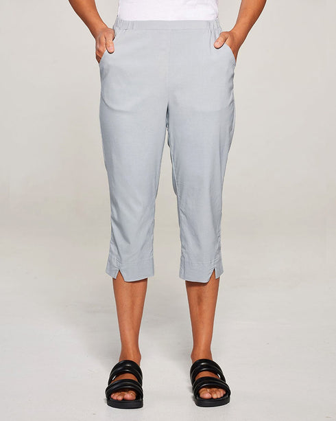 Newport Court 3/4 Cotton Pants - Silver