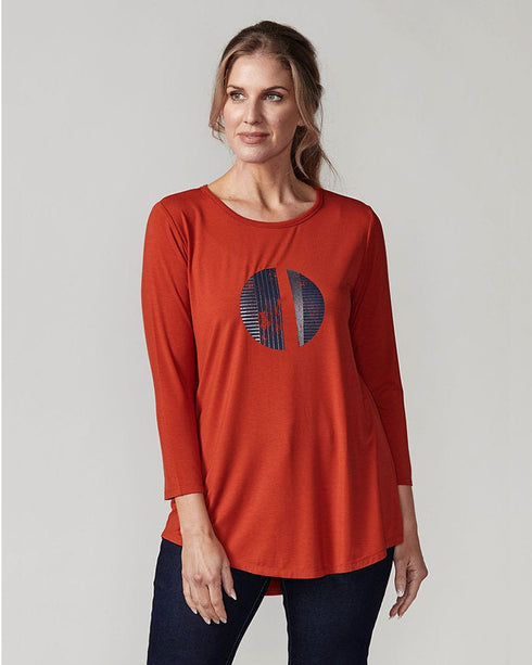 Newport Medallion Top - Rust