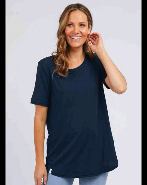 Elm Cindy Short Sleeve Tee- Navy