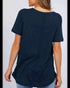 Elm Cindy Short Sleeve Tee- Navy